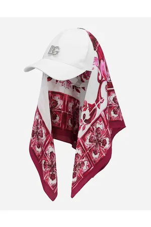 Dolce & Gabbana Hüte und Handschuhe - Baseballkappe mit Tuch Majolika-Print