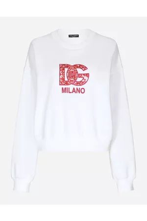 Dolce & Gabbana T-Shirts und Sweatshirts - Sweatshirt aus Jersey mit DG-Patch