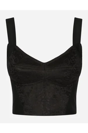 Dolce & Gabbana Blusen und Tops - Bustier Miederdesign aus Jacquard-Miederstoff und Spitze