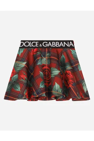 Dolce & Gabbana Hosen und Röcke - Tellerrock aus Scuba mit Logo-Gummibund
