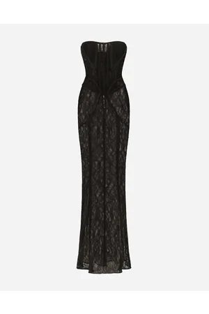 Dolce & Gabbana Kleider - Langes Bustierkleid aus Spitze