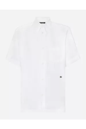 Dolce & Gabbana Hemden - Hawaiihemd aus Leinen mit DG Hardware