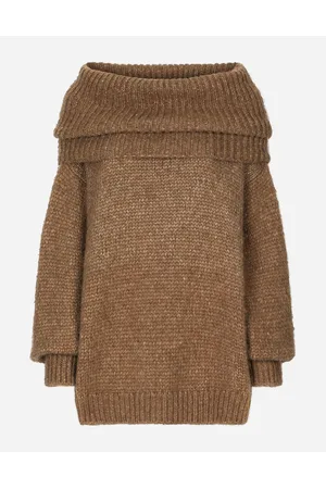Dolce & Gabbana Strickwaren - Oversize-Pullover mit Schalkragen aus Lamawolle