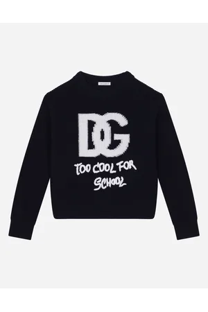 Dolce & Gabbana Strickwaren - Rundhalspullover mit DG-Intarsienlogo
