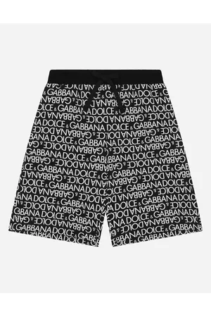 Dolce & Gabbana Hosen und Shorts - Jogginghose aus Baumwolle mit Logomania-Print