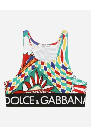 Dolce & Gabbana Blusen und Tops - Brassière aus Interlock Carretto-Print