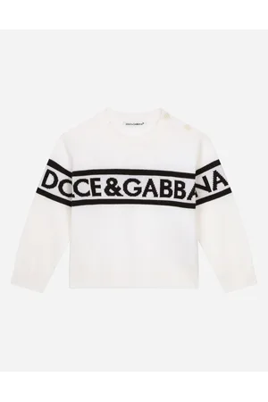 Dolce & Gabbana Tops - Rundhalspullover mit Intarsienlogo