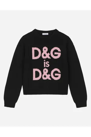 Dolce & Gabbana Strickwaren - Rundhalspullover mit DG-Intarsienlogo