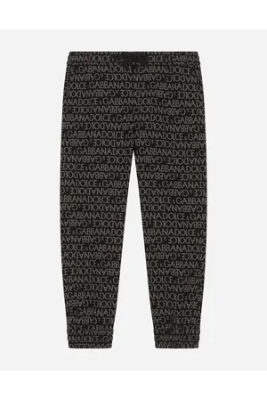 Dolce & Gabbana Hosen und Shorts - Sportliche Hose aus Baumwolle mit Jacquardlogo