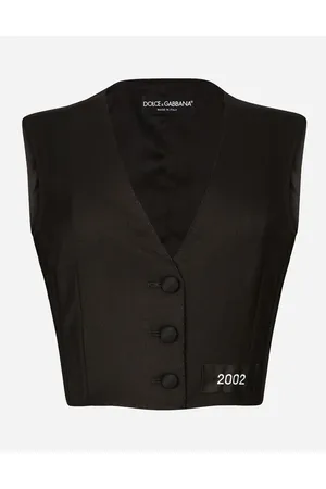 Dolce & Gabbana Blazer - Kurze Weste aus Wolle in Leinwandbindung