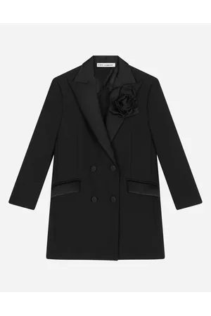 Dolce & Gabbana Mäntel und Jacken - Zweireihiger Mantel aus Scuba mit Einsätzen aus Duchesse