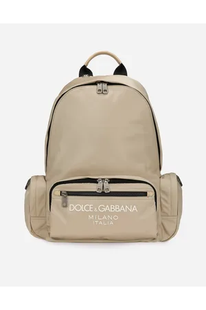 Dolce & Gabbana Rucksack Aus Nylon Mit Gummiertem Logo - Mann Rucksäcke Und Bauchtaschen Nylon Onesize