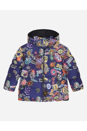 Dolce & Gabbana Steppjacke Aus Nylon Mit Kapuze Und Stickerprint - Mann Mäntel Und Jacken Stoff 2 Years