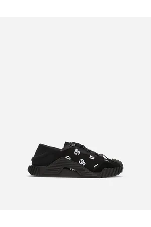 Dolce & Gabbana Ns1 Sneakers With All-over Dg Logo Print - Frau Schuhe (24-38) Schwarz 32