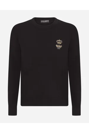 Dolce & Gabbana Rundhalspullover Wolle Mit Stickerei - Mann Strickwaren 42