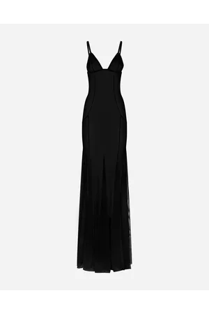 Dolce & Gabbana Langes Slip Dress Aus Tüll - Frau Kleider T�ll 42