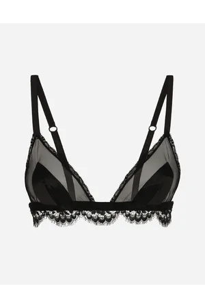 Dolce & Gabbana Triangel-bh Soft-cups Aus Tüll, Satin Und Spitze - Frau Unterwäsche Spitze 1
