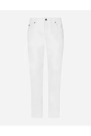 Dolce & Gabbana Regular Jeans Aus Weißem Stretchmaterial - Mann Jeans Denim 44