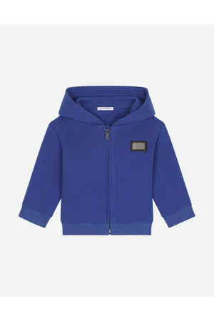 Dolce & Gabbana Kapuzensweatjacke Mit Reißverschluss Und Logoplakette - Mann Tops Baumwolle 3/6 Months