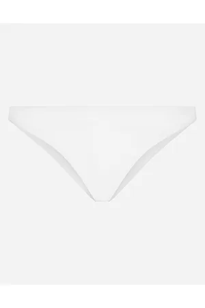 Dolce & Gabbana Bikini Bottoms With Dg Logo - Frau Beachwear Wei� Jersey 2