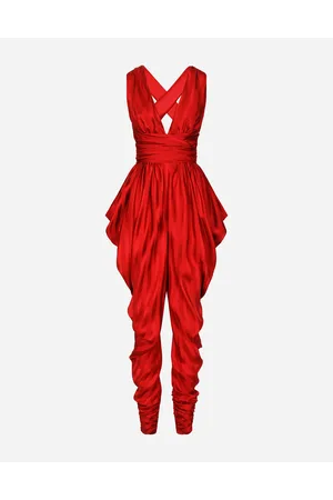 Dolce & Gabbana Jumpsuit Aus Anvers-satin Mit Drapierung - Frau 36