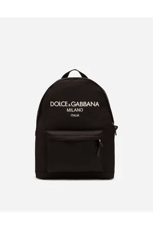 Dolce & Gabbana Rucksack Aus Nylon Mit Gummiertem Logo - Mann Accessoires Onesize