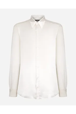 Dolce & Gabbana Hemd Martini Aus Seidensatin - Mann Hemden Wei� Seide 40