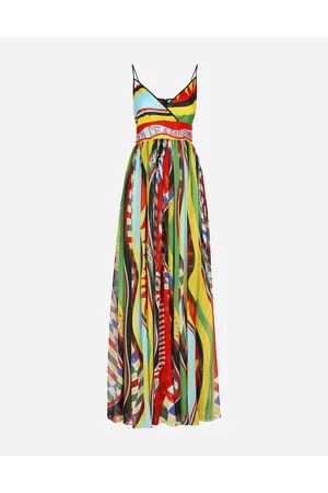Dolce & Gabbana Langes Slip Dress Carretto-print - Frau Kleider Carretto-print Seide 36