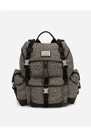 Dolce & Gabbana Rucksack Aus Jacquard - Mann Rucksäcke Und Bauchtaschen Schwarz Stoff Onesize