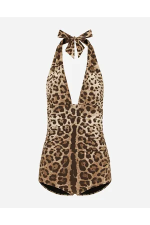 Dolce & Gabbana Ausgeschnittener Badeanzug Leoprint - Frau Beachwear Animalprint 1