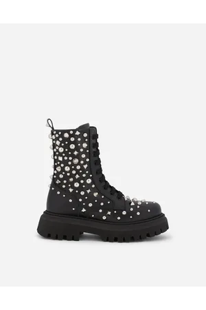 Dolce & Gabbana Studded Leather Combat Boots - Frau Schuhe (24-38) 30