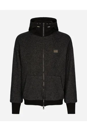 Dolce & Gabbana Jacke Wolljersey Mit Kapuze Und Logo - Mann Mäntel Und Jacken Stoff 44
