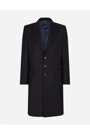 Dolce & Gabbana Einreihiger Mantel Technischer Wollstretch - Mann Mäntel Und Jacken Stoff 44