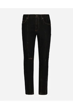 Dolce & Gabbana Jeans Regular Überfärbt Kleine Abriebstellen - Mann Jeans Denim 48