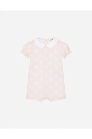 Dolce & Gabbana Strampelanzug Aus Jersey Dg-logoprint - Frau Geschenk-set Und Body 6/9 Months