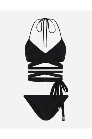 Dolce & Gabbana Bikini With Wraparound Lace Ties - Frau Beachwear Jersey 1