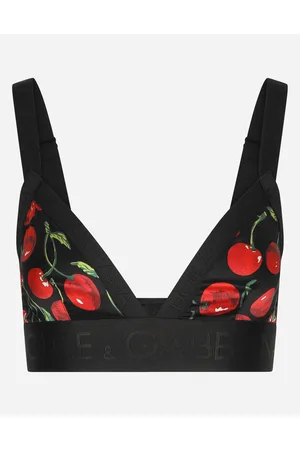 Dolce & Gabbana Bh Aus Satin Kirschenprint - Frau Unterwäsche Seide 1