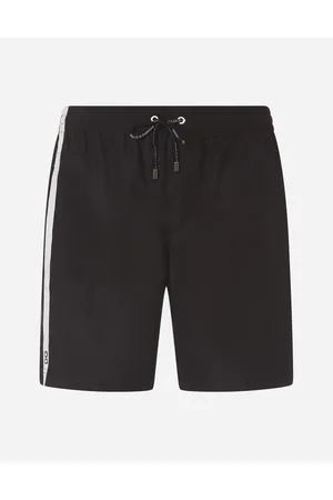 Dolce & Gabbana Mittellange Badeshorts Mit Logo-band - Mann Collection Stoff 7