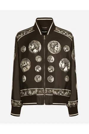Dolce & Gabbana Jacke Seidentwill Münzen-print - Mann Mäntel Und Jacken Seide 46