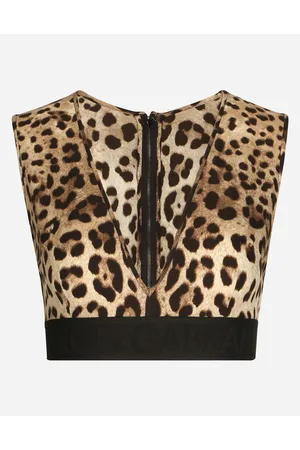 Dolce & Gabbana Top - Frau Blusen Und Tops Animalprint Seide 40