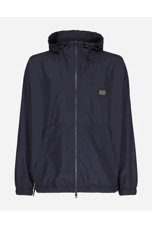 Dolce & Gabbana Nylonjacke Mit Kapuze Und Logoplakette - Mann Mäntel Und Jacken Stoff M