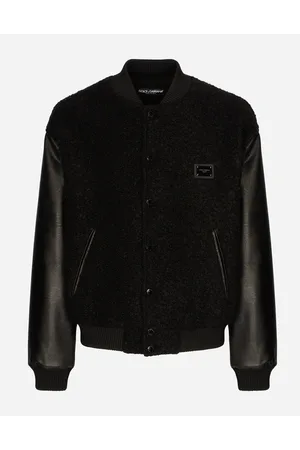 Dolce & Gabbana Jacke Bouclé-wolle Und Kunstleder - Mann Mäntel Und Jacken Wolle 44