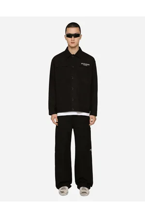 Dolce & Gabbana Jacke Baumwollfaille Patch Dg Vib3 Und Stickerei - Mann Mäntel Und Jacken Stoff Xs