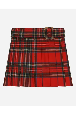Dolce & Gabbana Faltenrock Aus Tartan - Frau Hosen Und Röcke Wolle 2 Years