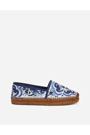 Dolce & Gabbana Espadrilles Aus Bedrucktem Brokat - Frau Flat Baumwolle 35
