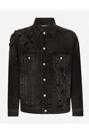 Dolce & Gabbana Jeansjacke Gewaschen Mit Strassstickereien - Mann Mehrfarbig 44