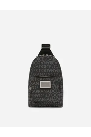Dolce & Gabbana Umhängerucksack Aus Beschichtetem Jacquard - Mann Rucksäcke Und Bauchtaschen Mehrfarbig Stoff Onesize