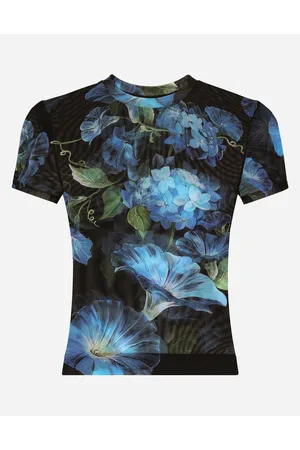 Dolce & Gabbana T-shirt Aus Tüll Glockenblumen- - Frau Blusen Und Tops 36