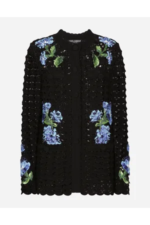 Dolce & Gabbana Häkel-cardigan Mit Glockenblumen-stickerei - Frau Strickwaren 38