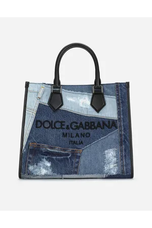 Dolce & Gabbana Shopper Edge Aus Denim Patchwork Mit Logo - Mann Shopper Onesize